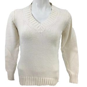 Banana Republic Women’s Ivory White V-Neck